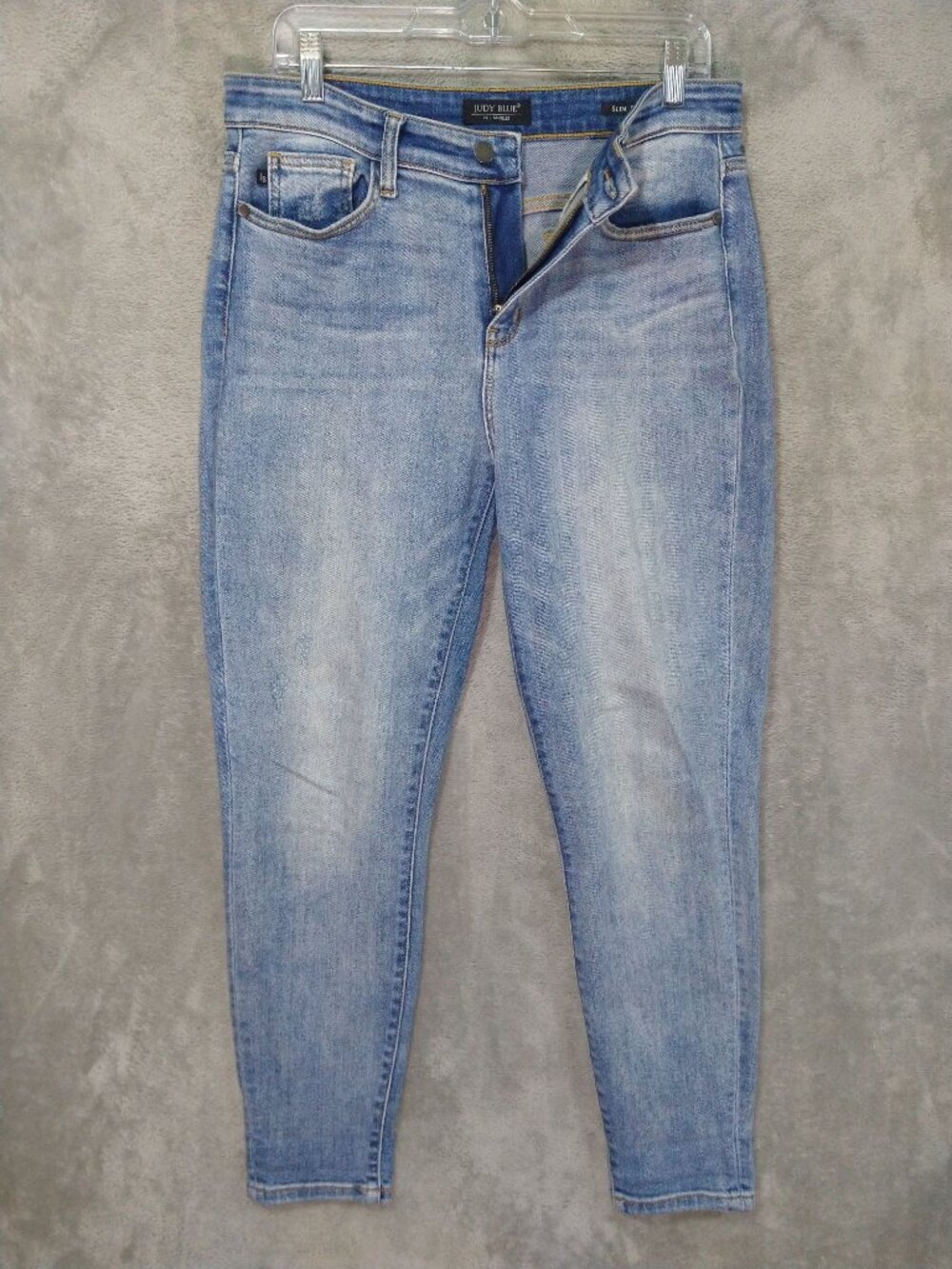 Judy Blue Jeans Womens 9/29 Denim Slim Fit High Rise Stretch Medium Wash